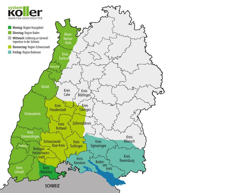 System Koller Liefergebiete